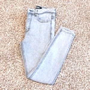 Express Gray Acid-Wash Perfect Lift Jeggings